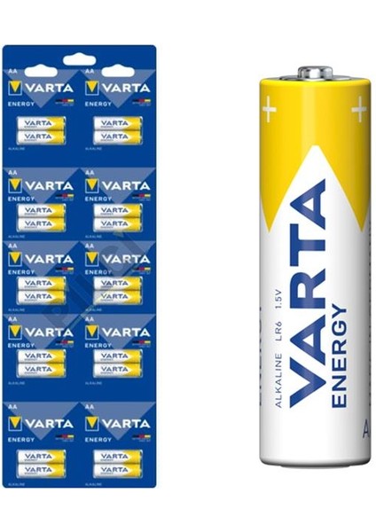Varta 1.5 Volt Alkalin Aa Kalem Pil 2'li Yırtmalı (20'li Kartela Paket)