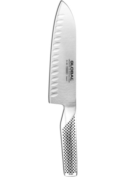 G80 Japon Çelik Oluklu Santoku Şef Bıçağı