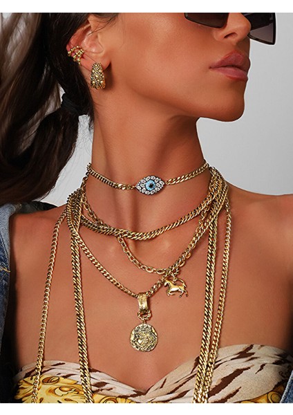 Esperanza Altın Kaplama Göz Kolye