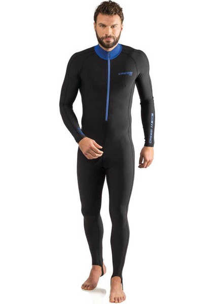 Skin Man Tek Parça Dalış Elbisesi Black - Blue-1mm - Xl