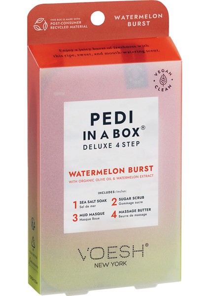 New York Pedi In A Box Deluxe Karpuz 4 Adımlı Pedikür Seti
