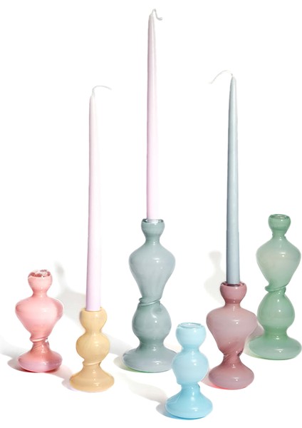 Mini Mavi Cam Şamdan fiyatları