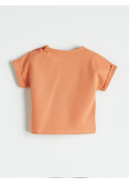 Yeni Sezon Bisiklet Yaka Baskılı Erkek Bebek Tişört ve Şort 2'li modelleri