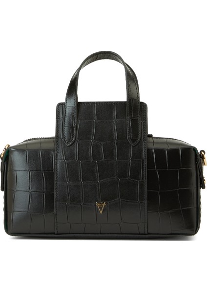 Onsra Siyah Kadın Deri Çanta