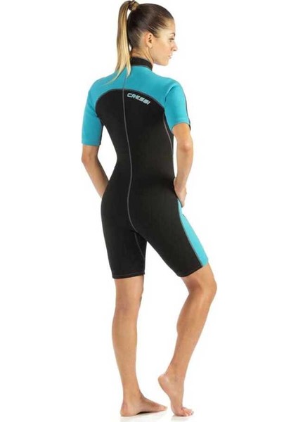 Lido Lady Shorty Dalış Elbisesi 2mm - M-Black - Aquamarıne modelleri