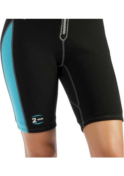 Lido Lady Shorty Dalış Elbisesi 2mm - M-Black - Aquamarıne indirimleri