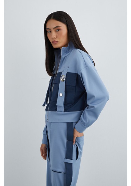 Taşlı Aksesuar Detaylı Dik Yaka Kutu Form Ceket modelleri