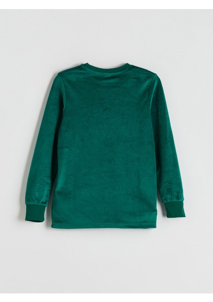 Yeni Sezon Bisiklet Yaka Kadife Erkek Çocuk Pijama Takımı fırsatları