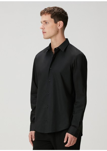 Siyah Oversized Poplin Gömlek fırsatları
