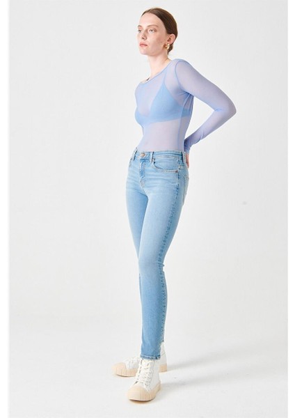 Nelly Skinny Fit Baby Blue Kadın Jean Pantolon fiyatları