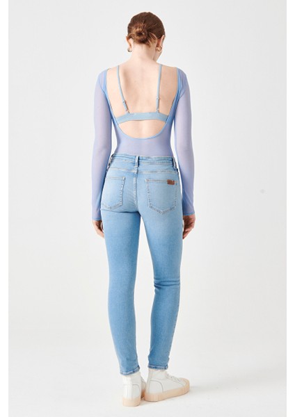 Nelly Skinny Fit Baby Blue Kadın Jean Pantolon modelleri