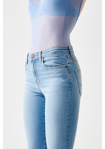 Nelly Skinny Fit Baby Blue Kadın Jean Pantolon fırsatları