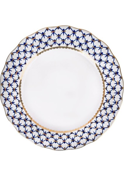 Cobalt Net Mavi Porselen Yemek Servis Tabağı 27 cm