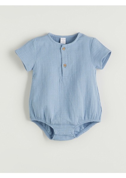 Yeni Sezon Yakası Düğmeli Erkek Bebek Çıtçıtlı Body