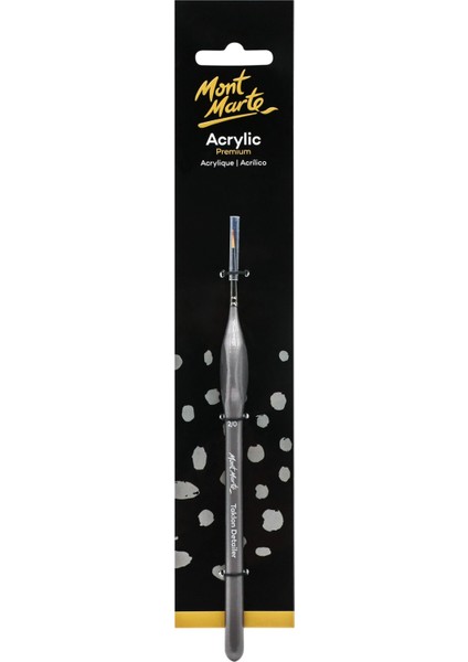 mm Sanatçı Akrilik Boya Fırçası Premium Taklon Detay 2/0