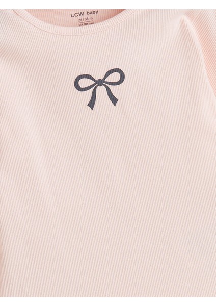 Yeni Sezon Bisiklet Yaka Fiyonk Desenli Uzun Kollu Kız Bebek Tişört fiyatları