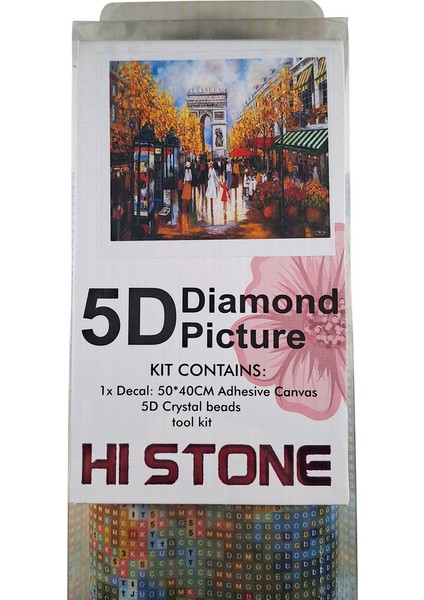 5d Elmas Taş Işleme Kiti 40X50 cm Paris'te Sonbahar Desen