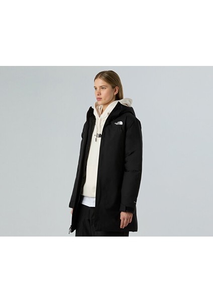 W Mtn Range Down Parka Kadın Outdoor Parka NF0A89VNKX71 Siyah indirimleri