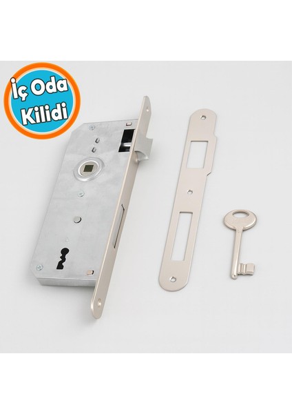 Gömme Kilit Anahtarlı Gövde Kilidi Pvc Ahşap Wc Banyo Iç Oda Kapı Silindirsiz Barelsiz 35 mm