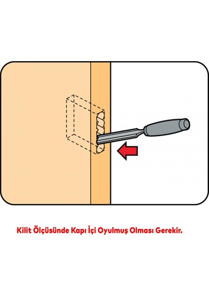 Gömme Kilit Anahtarlı Gövde Kilidi Pvc Ahşap Wc Banyo Iç Oda Kapı Silindirsiz Barelsiz 35 mm fırsatları