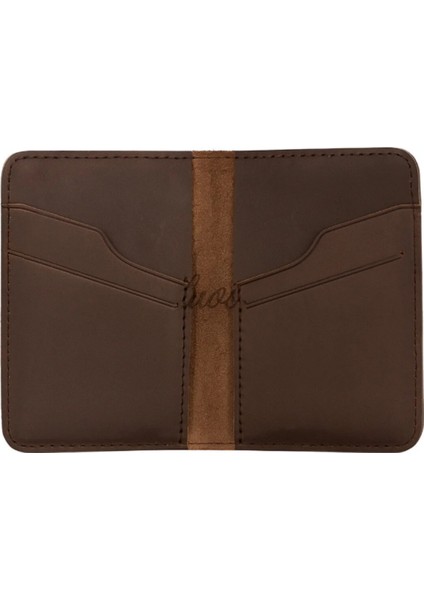 Gerçek Deri Cüzdan Kartlık El Yapımı Hakiki Premium Deri Italyan Dikiş 6 Kart Bölmeli Kompakt Cüzdan Hediyeli