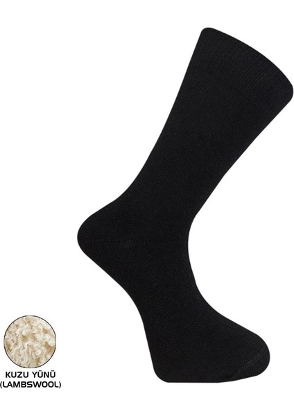Uludağ Lambswool Kışlık Erkek Çorabı Siyah 41-44 (13603)