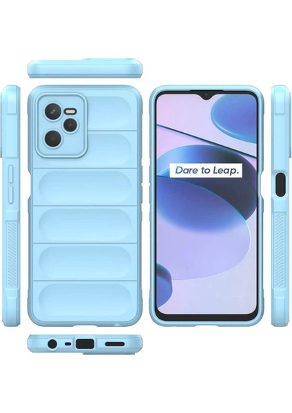 Newface Realme C35 Kılıf Optimum Silikon - Sky Blue modelleri