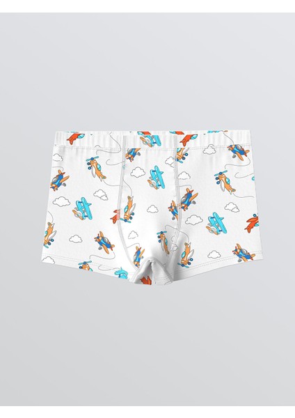 Yeni Sezon Beli Lastikli Baskılı Erkek Çocuk Boxer