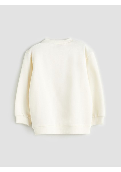 Yeni Sezon Bisiklet Yaka Baskılı Erkek Bebek Sweatshirt ve Eşofman Alt 2'li indirimleri