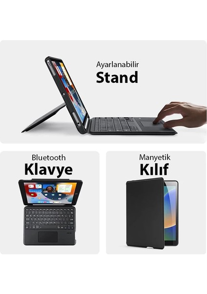 Dux Ducis iPad 7- 8-9 10.2 iPad Air3- iPad Pro 10.5(2017) Dk Series Kablosuz Bluetooth KLAVYE-(1903) fırsatları