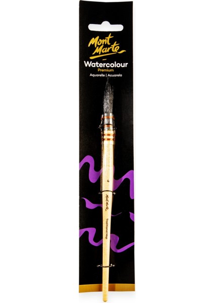 mm Sanatçı Suluboya Fırçası Geleneksel Premium Mop 4