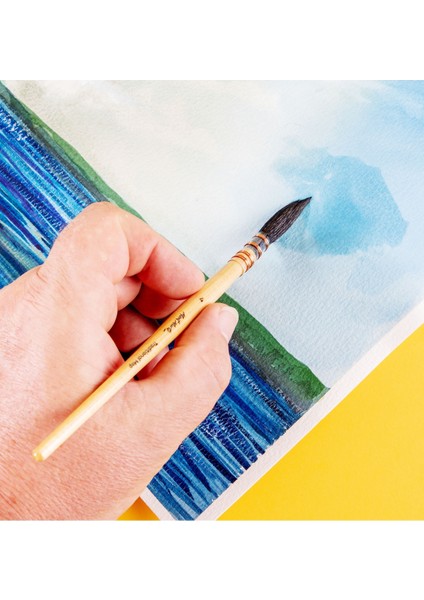 mm Sanatçı Suluboya Fırçası Geleneksel Premium Mop 4 indirimleri