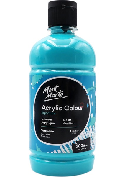 mm Akrilik Renkli 500ML Signature - Turquoise