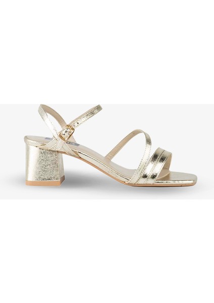 Kadın Topuklu Sandalet Gold