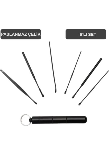 Ezere 6 Parça Spiral Kulak Temizleme Seti- Paslanmaz Çelik Temizleme SETI-(1903) fiyatları