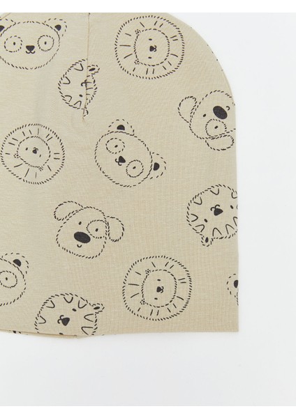 Yeni Sezon Baskılı Erkek Bebek Bere 2'li modelleri