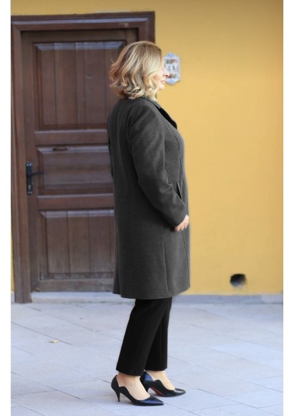 Yare Kadın Anne Düğmeli Kısa Kaşe Kaban fiyatları