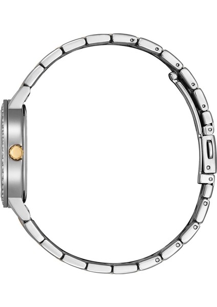 EL3106-59D Taşlı Tasarım Sedef Kadranlı Çelik Kordon Çelik Kasa 5 Atm Suya Dayanıklı Metalik-Altın Renk Kadın Kol Saati modelleri