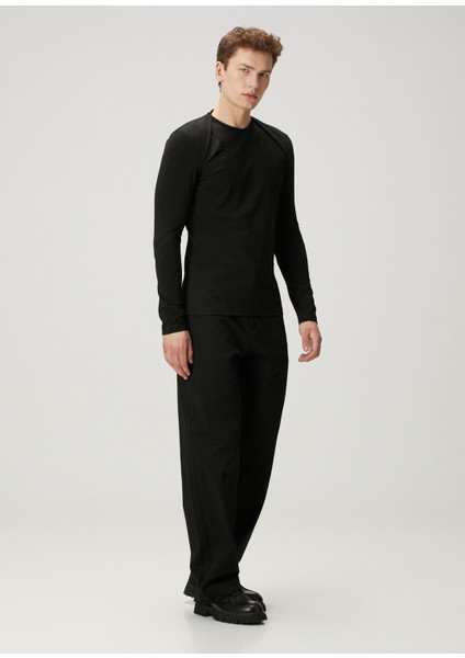 Siyah Garni Detaylı Uzun Kollu T-Shirt fiyatları