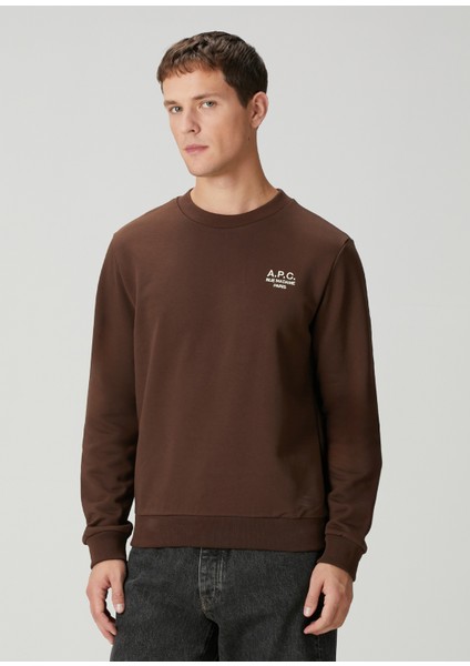 Kahverengi Logo Nakışlı Sweatshirt modelleri