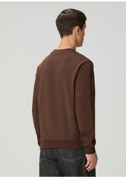 Kahverengi Logo Nakışlı Sweatshirt fırsatları
