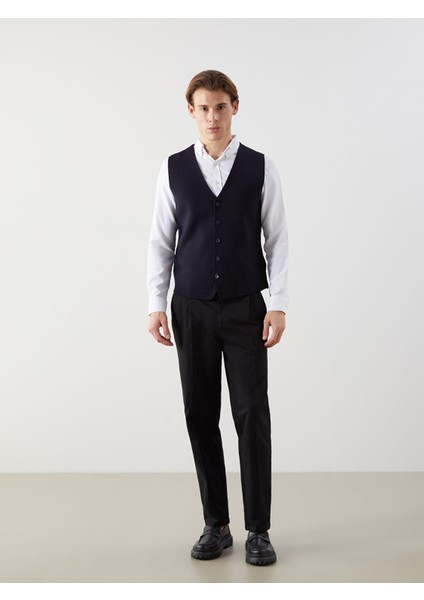 Yeni Sezon Standart Kalıp V Yaka Erkek Triko Yelek fiyatları