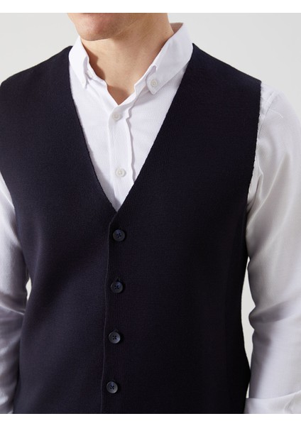 Yeni Sezon Standart Kalıp V Yaka Erkek Triko Yelek modelleri