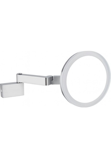 Banyo Makyaj Aynası, Ledli (Gün Işığı), Çift Kollu, 3x Büyüteçli - Krom