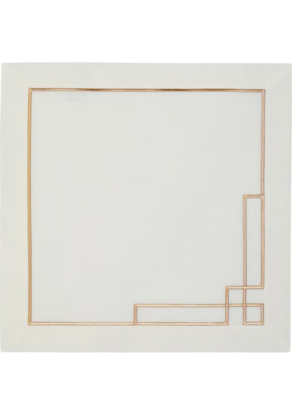 Royal 2'li Gold Detaylı Keten Peçete