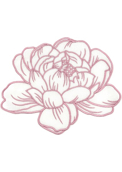 Şakayık Keten 2'li Bardak Altlığı