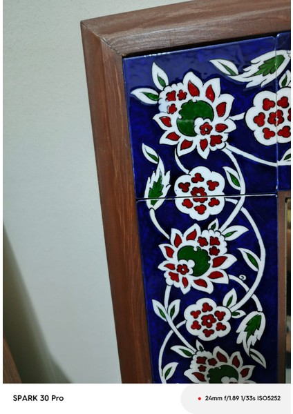 El Yapımı 80X100 cm Çini Ahşap Çerçeveli Ayna fırsatları