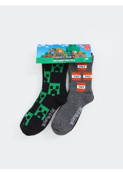 Yeni Sezon Minecraft Desenli Erkek Çocuk Soket Çorap 5'li fiyatları