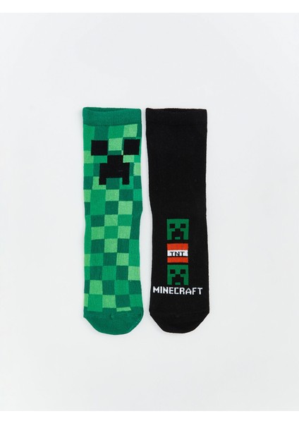 Yeni Sezon Minecraft Desenli Erkek Çocuk Soket Çorap 5'li modelleri