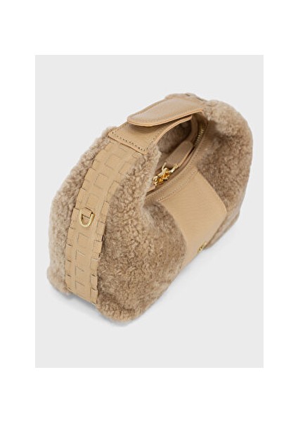 Bej Kadın Deri - Kumaş El Çantası HV11037FW1336 indirimleri